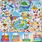 2 PCS Giant Summer Activity Coloring Poster, Under The Sea Large Coloring Tablecloth Ocean Animals Giant Color-in Paper Table Cover for Kids School Classroom Wall Birthday Crafts Supplies